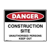 Danger Construction Site Sign 