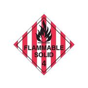 Dangerous Goods Signs - Flammable Solid 4