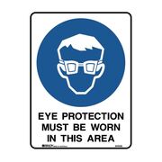 Eye Protection Must Be Worn Sign