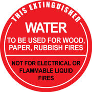 MEGAFire Water Fire Extinguisher ID Sign